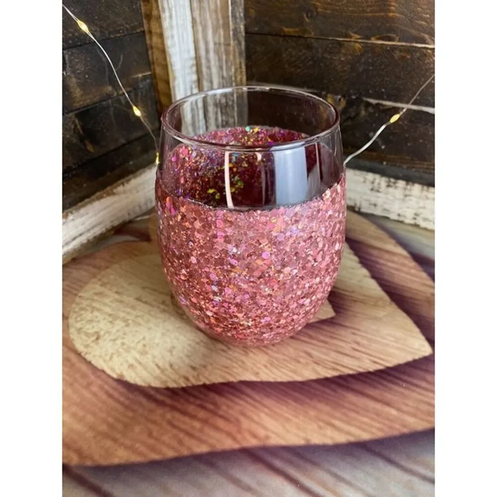 Handmade pink glitter